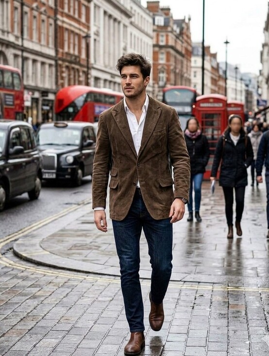 Stones Other - STONES Brown Corduroy Fitted Blazer, 42L - UK Style 🇬🇧
